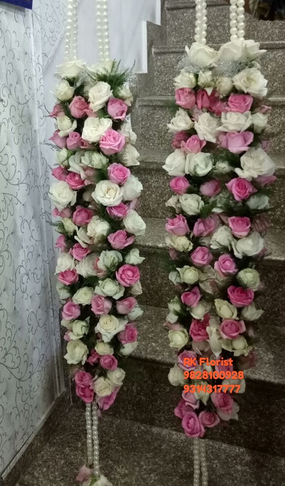 Wedding Pink & White Roses Mala